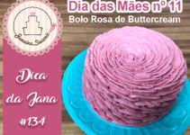 Bolo Rosa em Buttercream